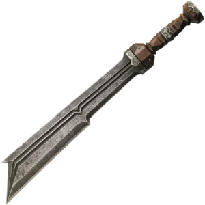 Officially Licensed Fili Dwarven Sword with Plaque from The Hobbit
