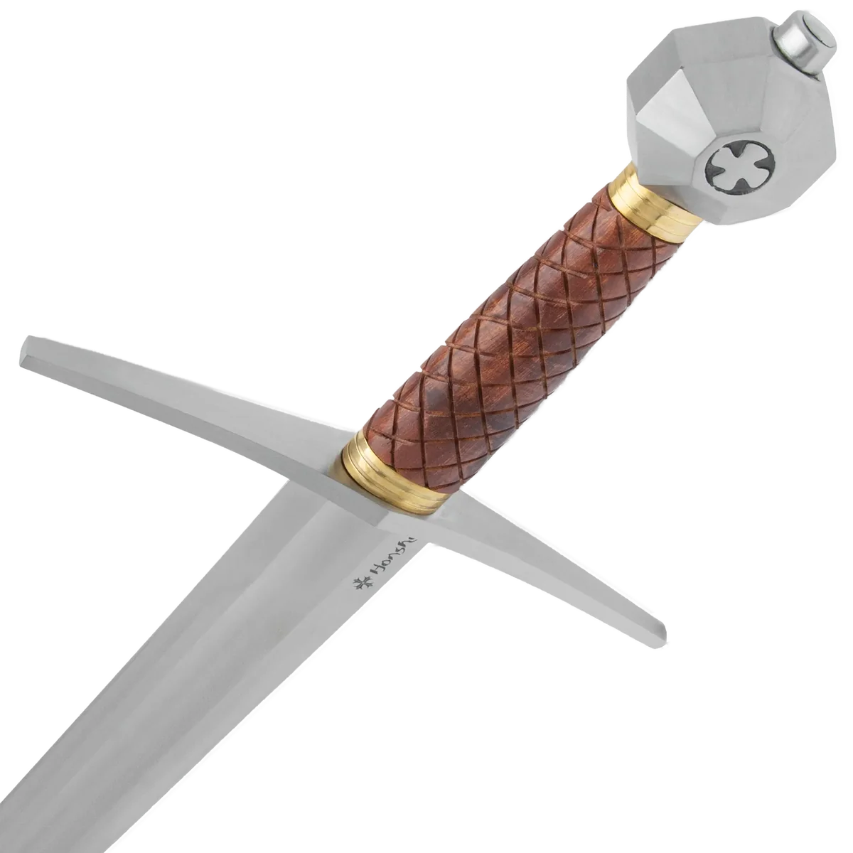 HONSHU HISTORIC FORGED TEMPLAR SWORD WOODEN GRIP - Image 3