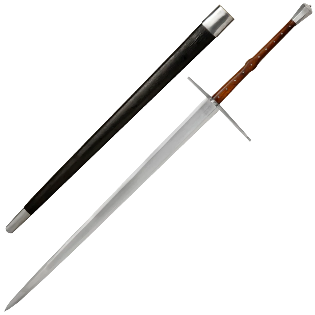 1400 Era 2 Handed Sword And Scabbard