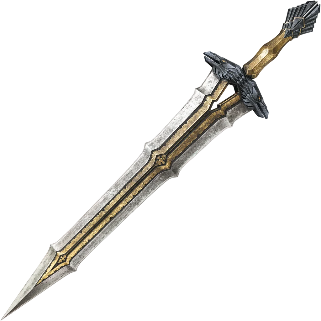 Officially Licensed REGAL SWORD THORIN OAKENSHIELD AND DISPLAY from The Hobbit