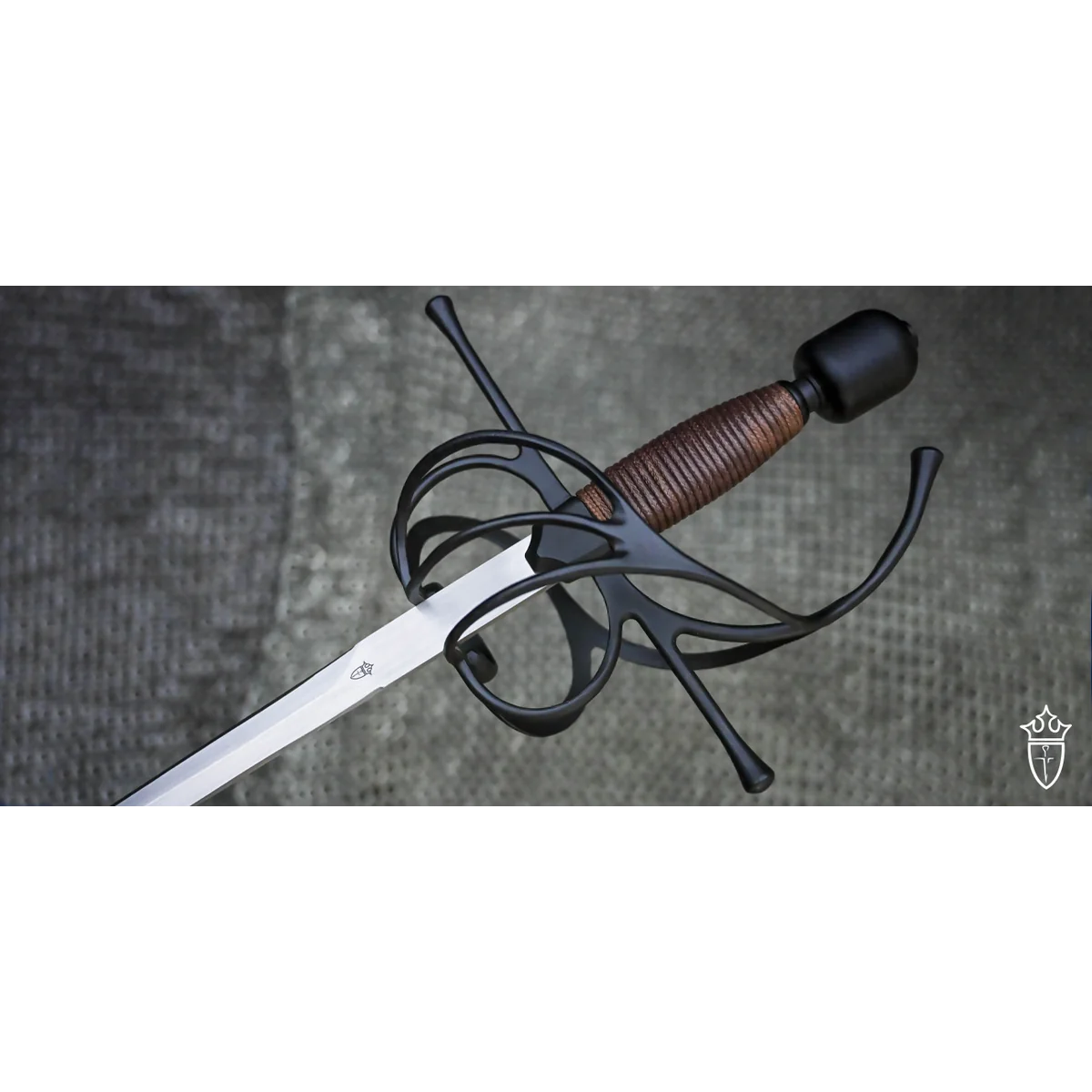 Swept Hilt Rapier Black Finish - Image 3