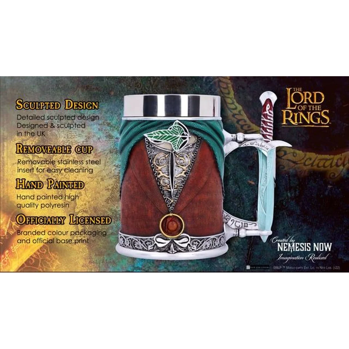 Officially Licensed Lord of the Rings Frodo Tankard 15.5cm - Image 8