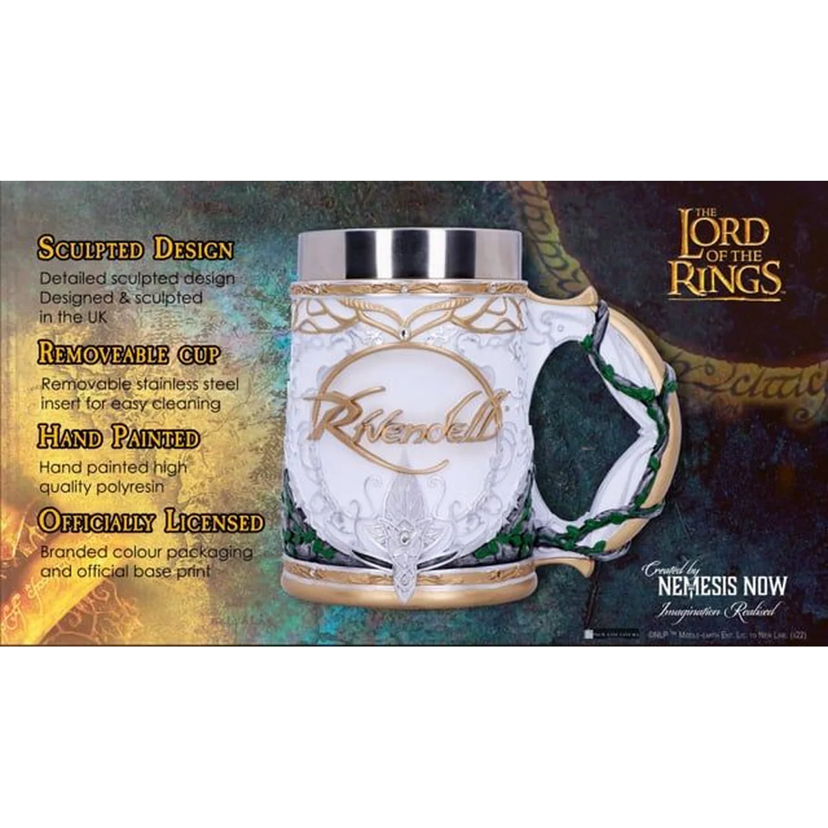 Officially Licensed Lord of the Rings Rivendell Tankard 15.5cm - Image 8